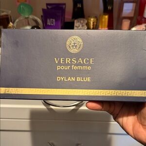 Versace Pour Femme Dylan Blue in Navy and Gold